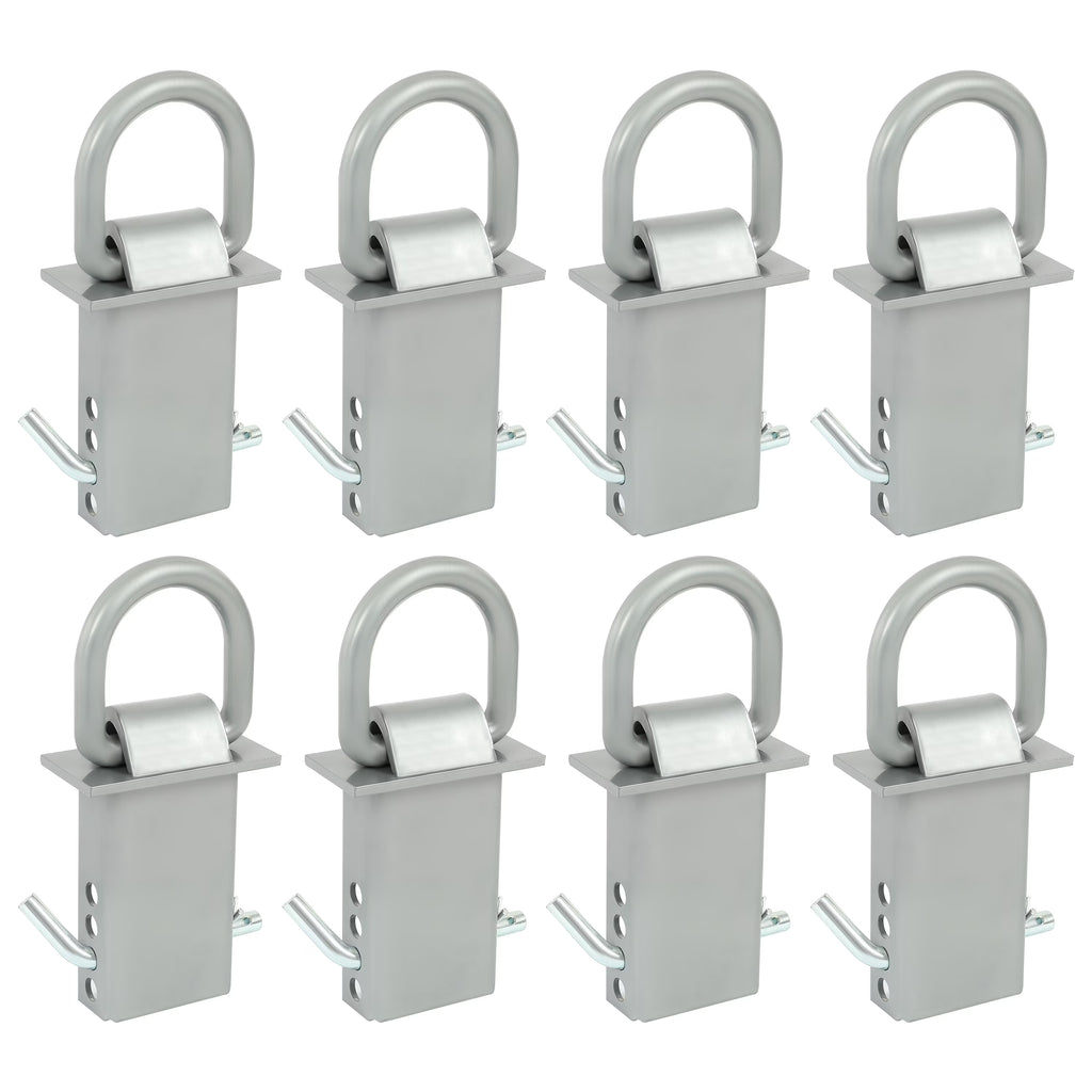 8 Pcs Removable Trailer Stake Pocket Tie Down D Ring Zinc Coated 5400 Lbs Load Limit Q928727