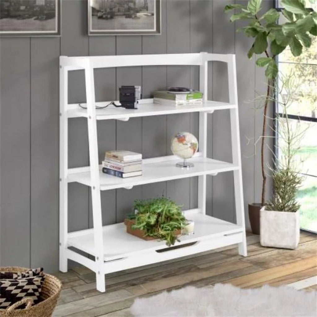 Mid Century White Shelving Unit B86511