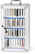 36 Slots Aluminum Alloy Pocket Chart Storage Cabinet Q73583