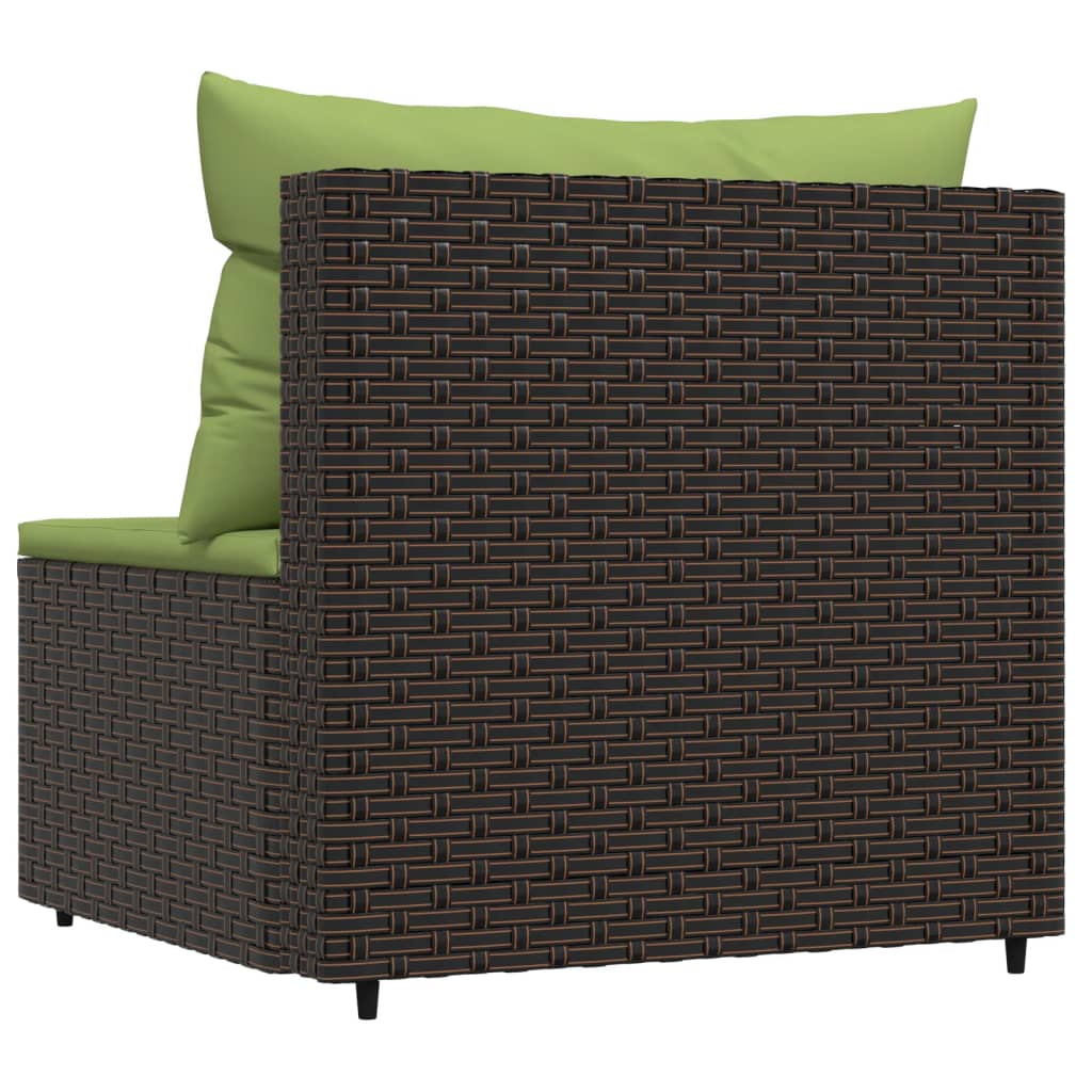 Brown Poly Rattan Patio Sofa with Cushions Z2259