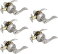 6 Pack Non-Locking Satin Nickel Door Lever Set C6018