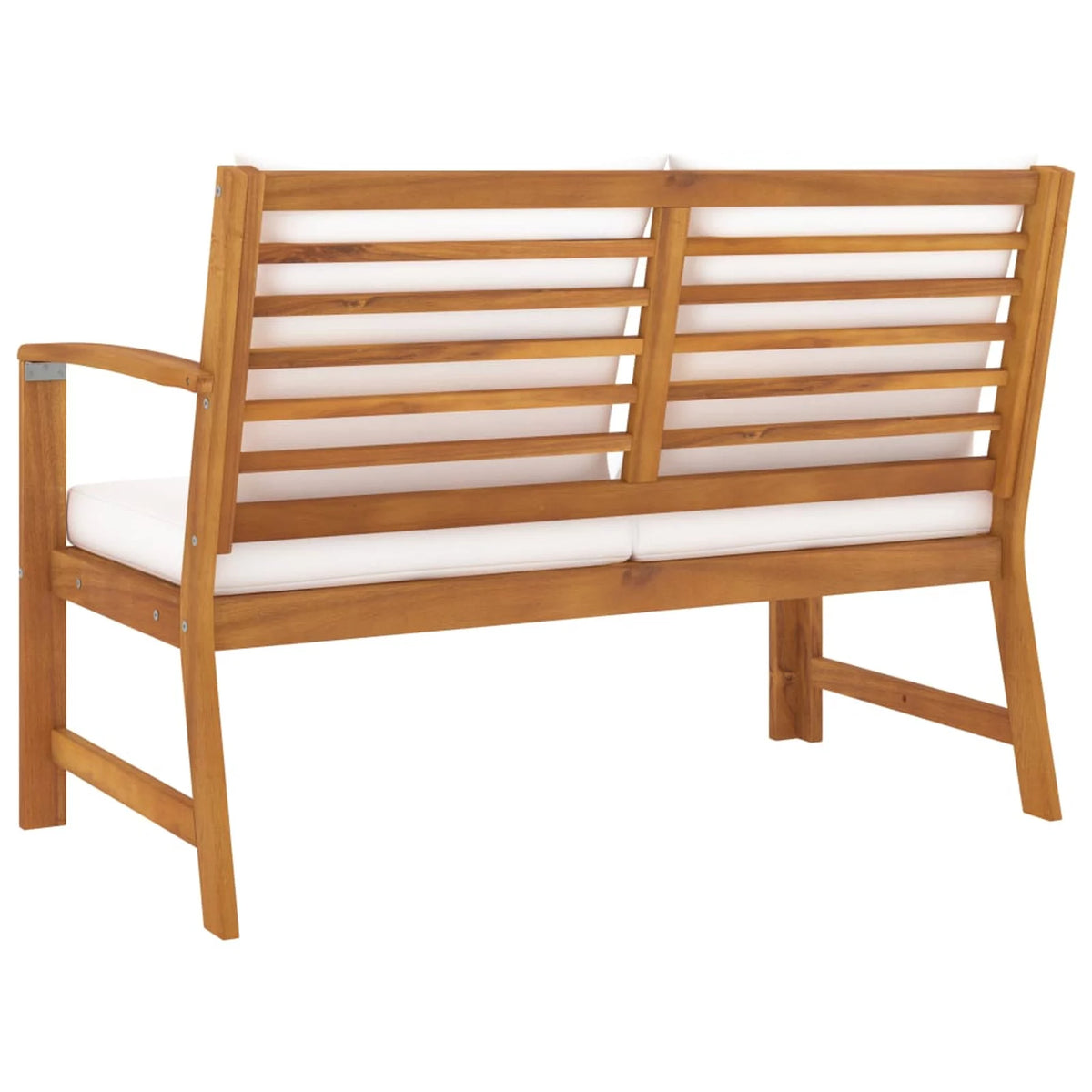 45.1" Acacia Wood Patio Bench with Cushion B36828