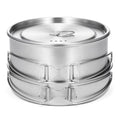 2pcs Stainless Steel Camping Cookware Set with Mesh Carry Bag B2993