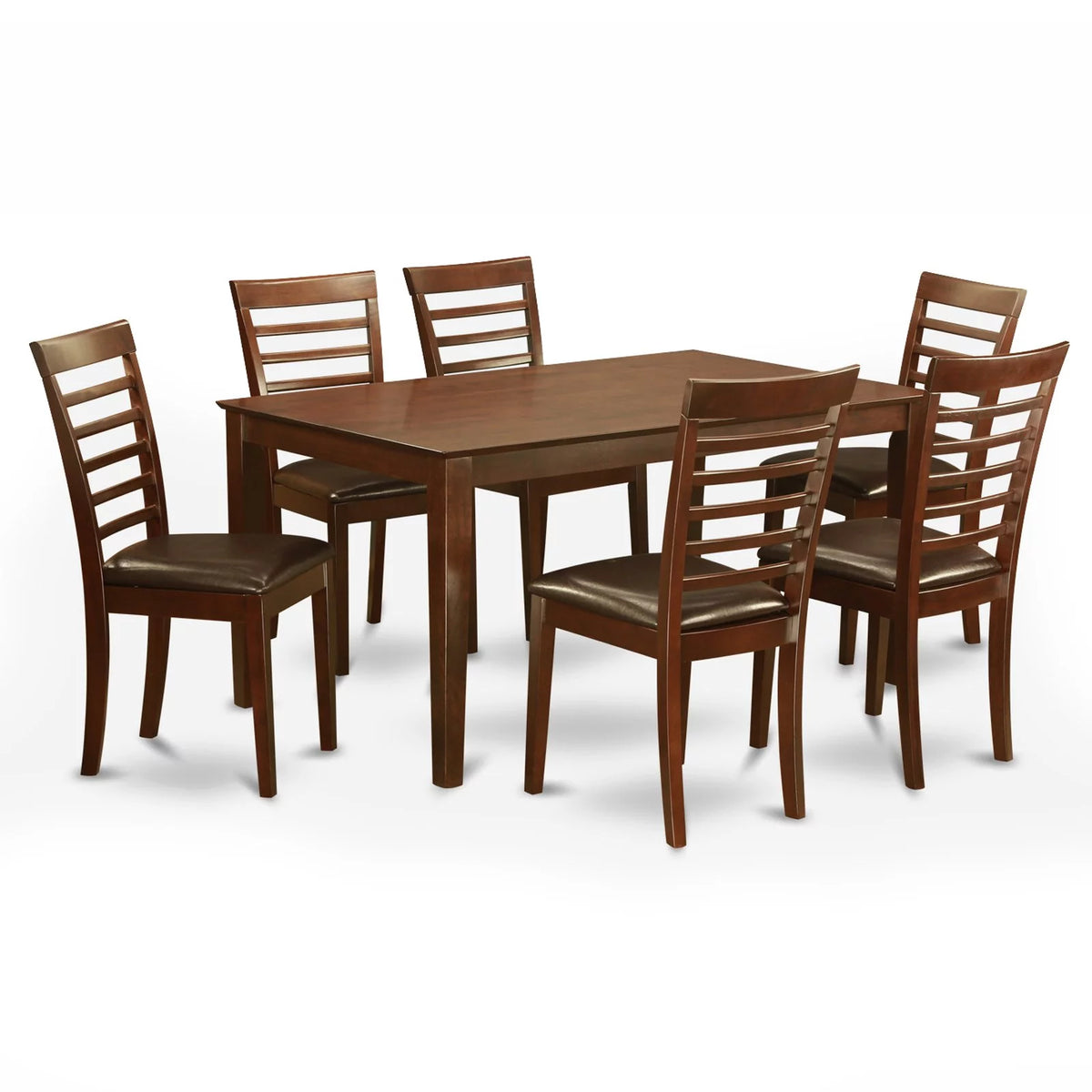 7 Piece Mahogany Wooden Dining Room Table Set Z802587