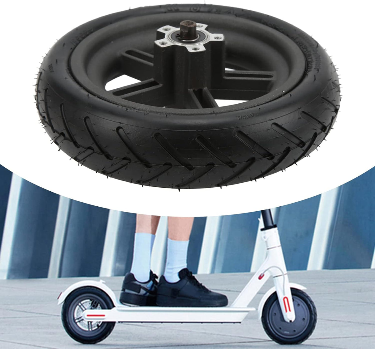8.5 Inch Scooter Rear Tire Set with Inner Tube and Hub, Pack of 2 A82518
