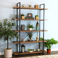 5 Shelf Wood Veneer Bookshelf E698