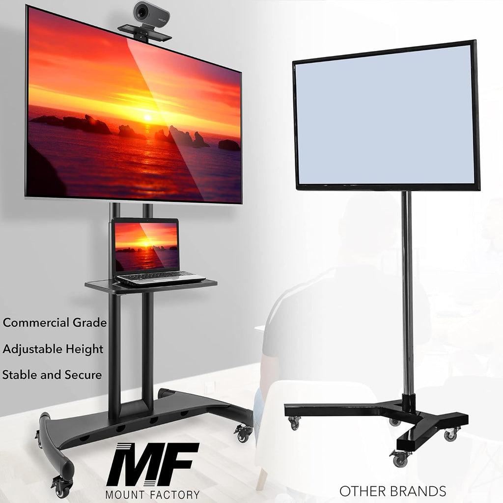 Rolling TV Cart Mobile TV Stand for 40-65 inch Flat Screen N58569