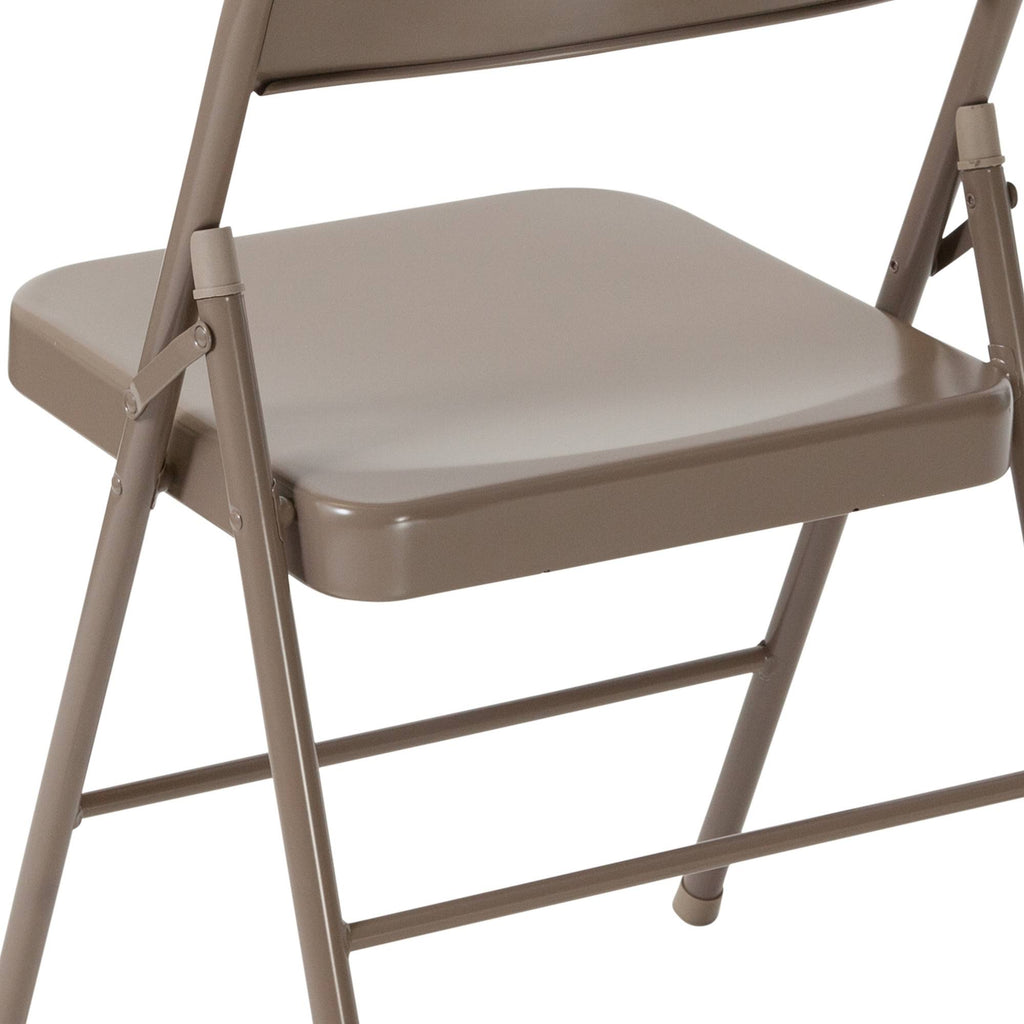 4 Pack Beige Metal Folding Chair A10593