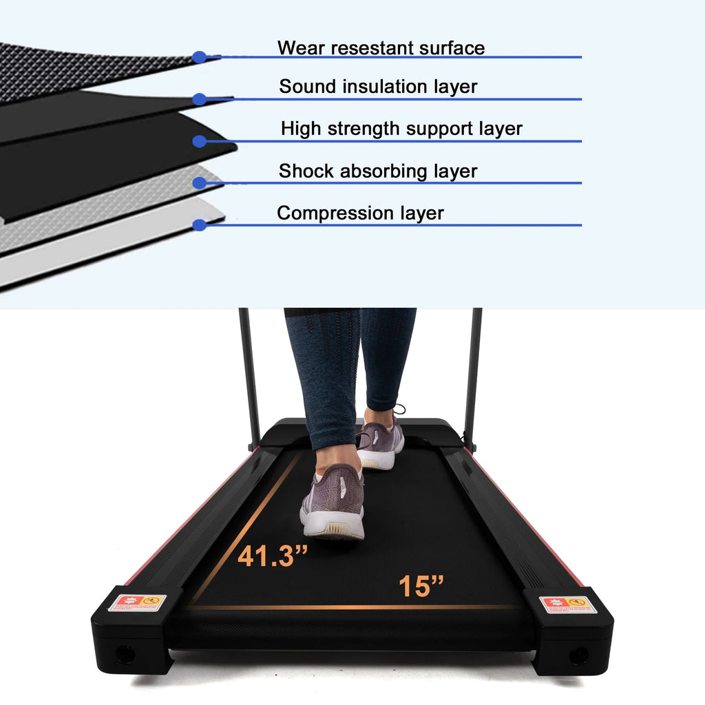 Folding Treadmill with Desk 2.5HP Compact Electric Treadmill C91155