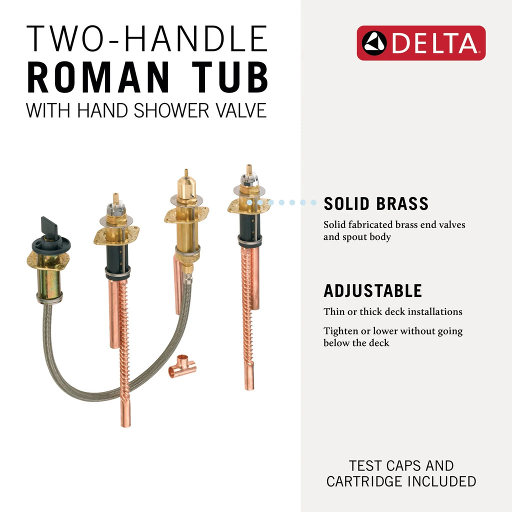 Two Handle Flexible Mount with Hand Shower J5149