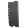 Gray Wall Mount Steel Vertical File Organizer 10 Sectional Modular A4349