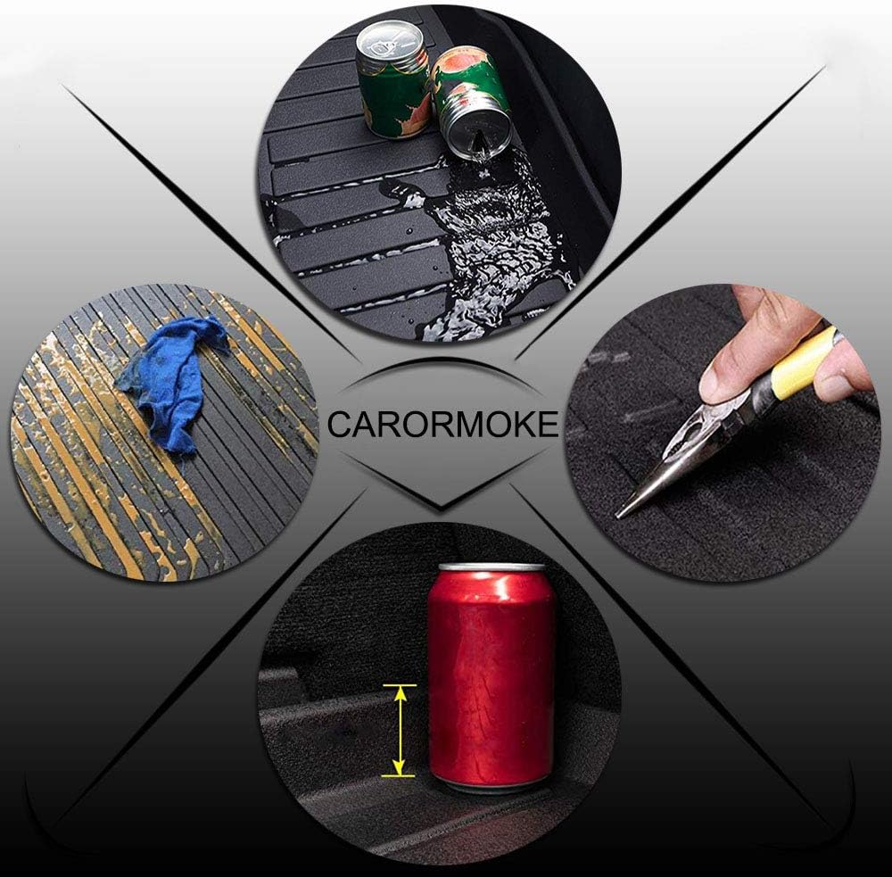 Cargo Liner Trunk Mat Cargo Tray Black Pack of 2 D511
