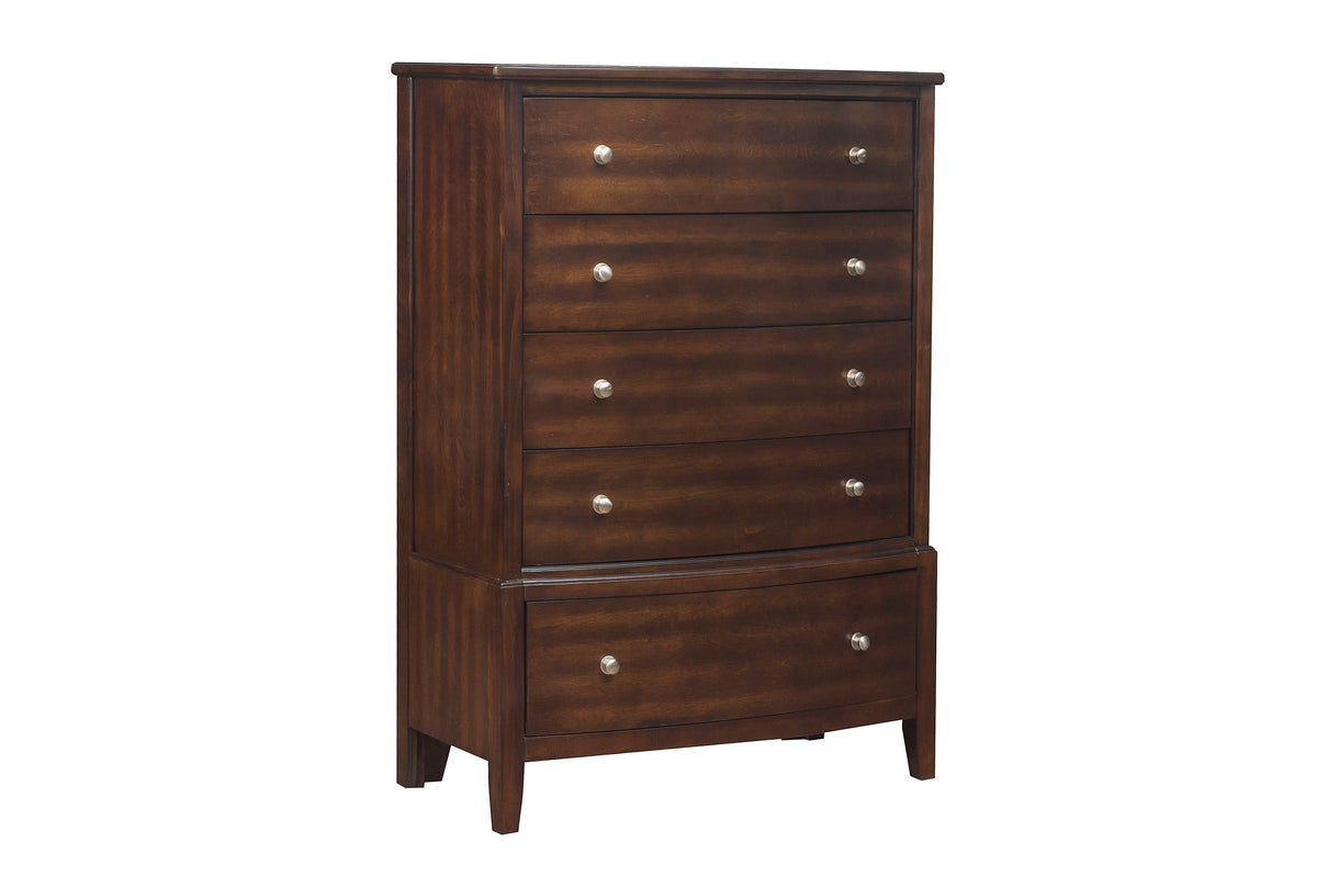 Dark Cherry 5 Drawer Chest I33627