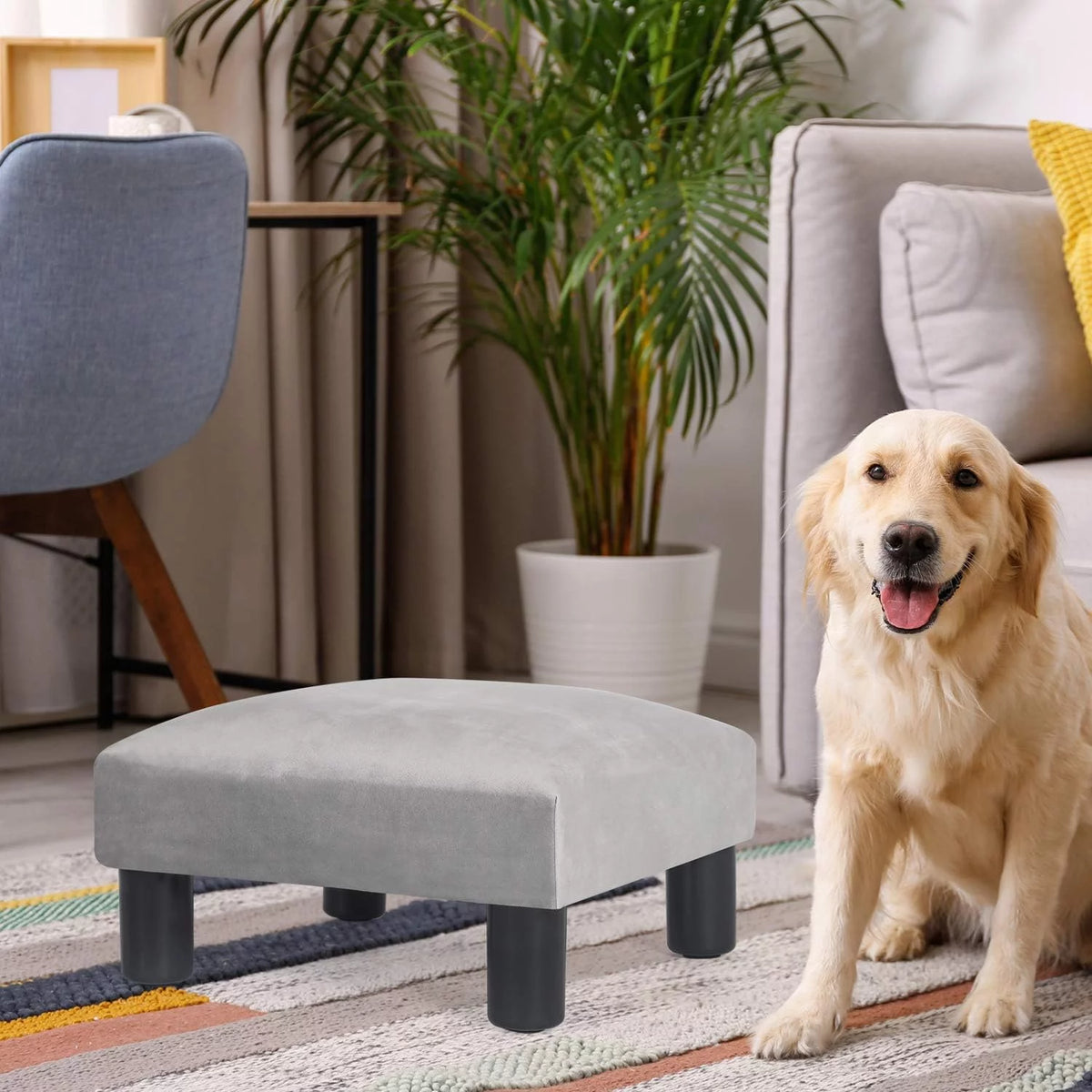 Velvet Ottoman Footstool B9842
