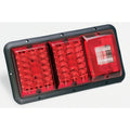 Triple LED/Incandescent Taillight Red Black A271