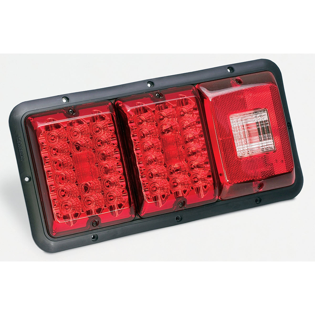 Triple LED/Incandescent Taillight Red Black A271