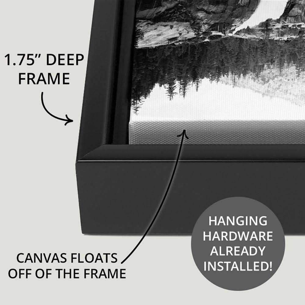 Black Float Frame Canvas Art - 24 x 16 V2336