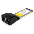Dual Port ExpressCard Gigabit Laptop Ethernet Network Adapter G803726