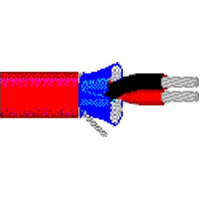 Shielded Multipair Cable, 1 Pair, 22 AWG, 100 ft, 300V, Red V984615
