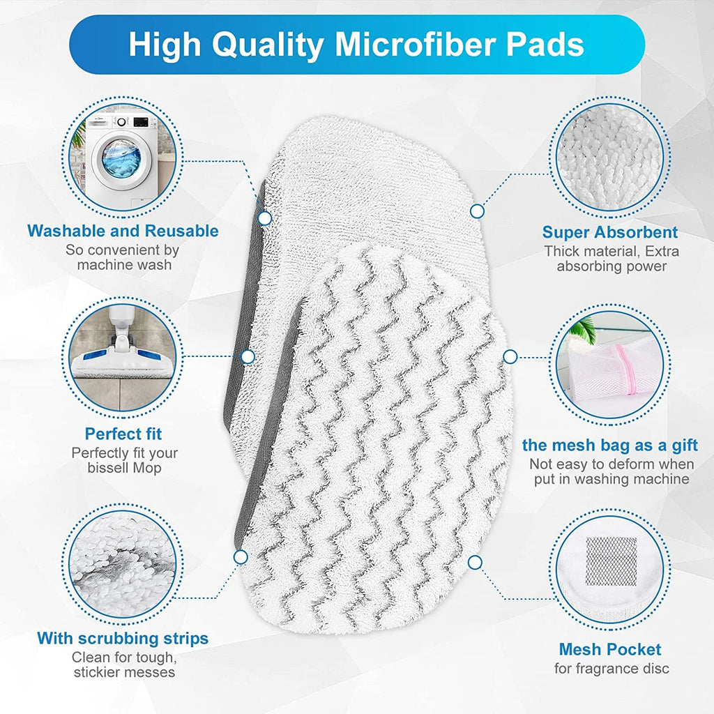 6 Pack Washable Steam Mop Pads Replacement T10785