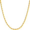 3mm Rope Chain Necklace 24k Real Gold Plated R813