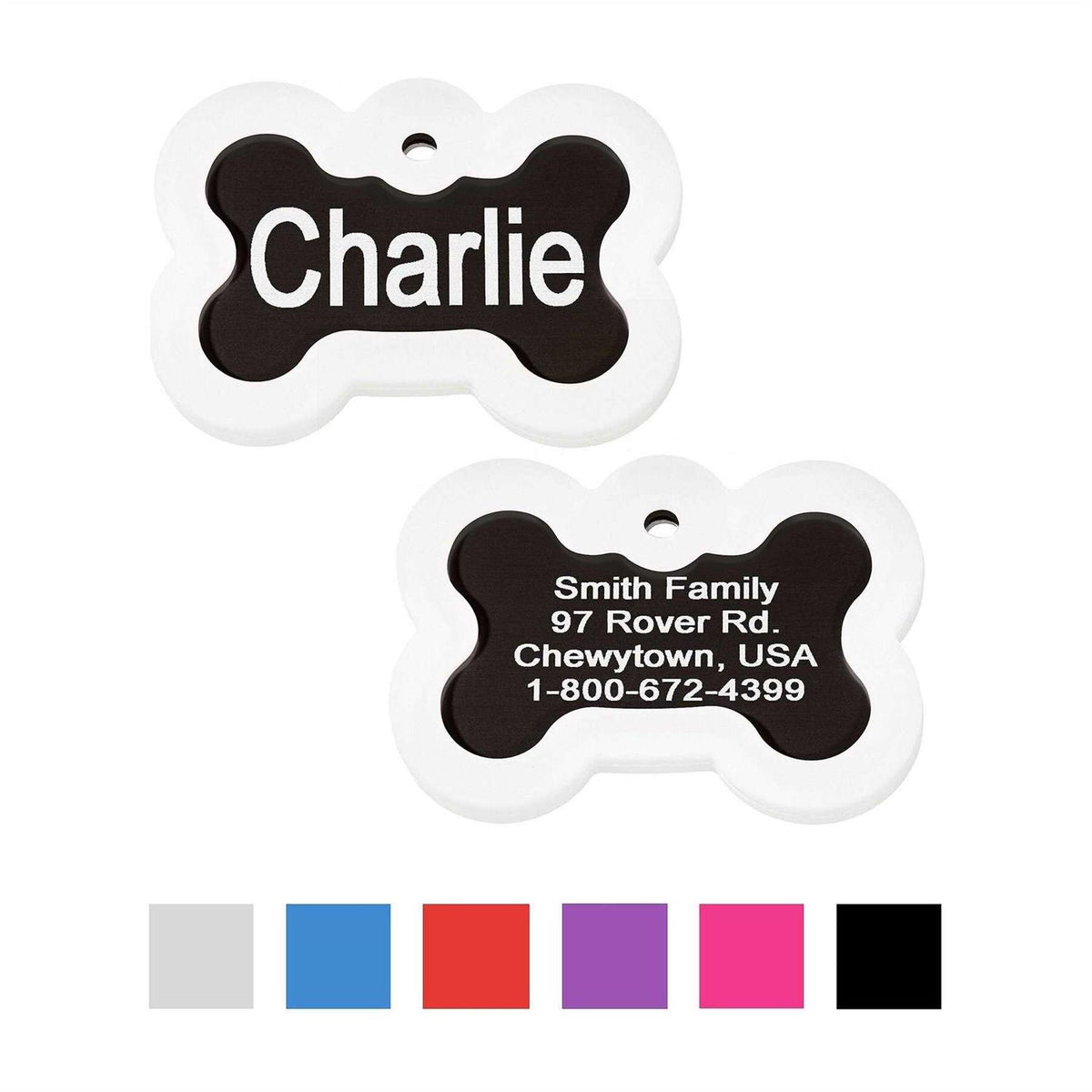 Anodized Aluminum Personalized Dog ID Tag M34977