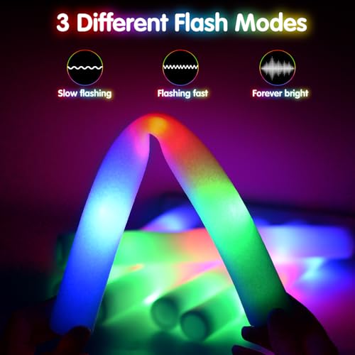 48 Pcs Foam Glow Sticks with 3 Modes G707712