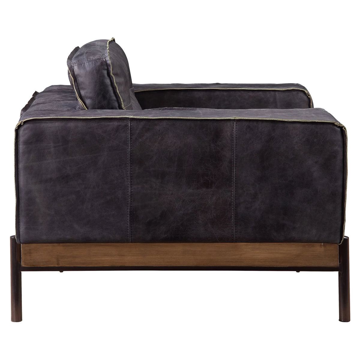 Square Arm Tufted Accent Chair in Antique Ebony P476768