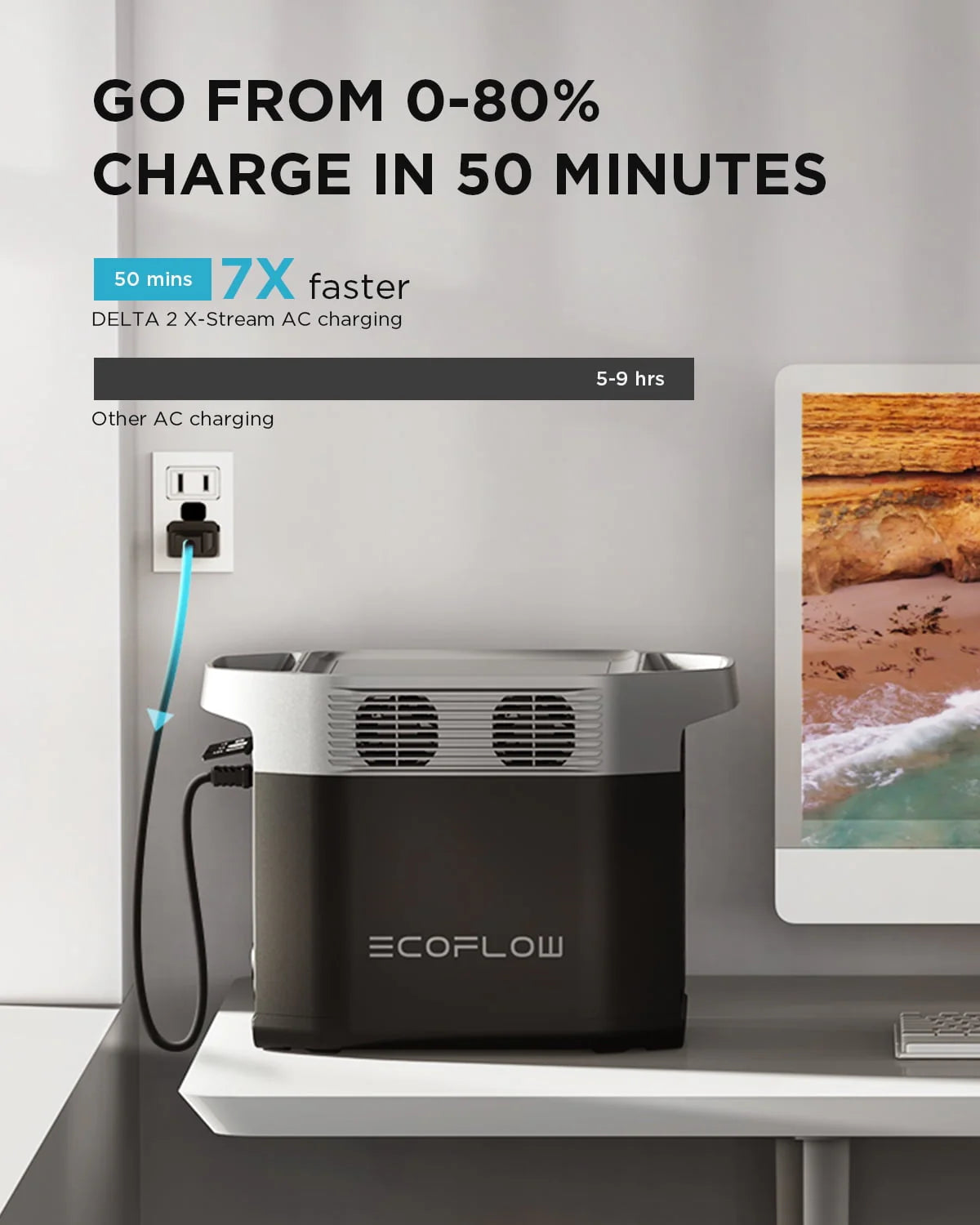 Portable Power Station with Smart Extra Battery Q34797