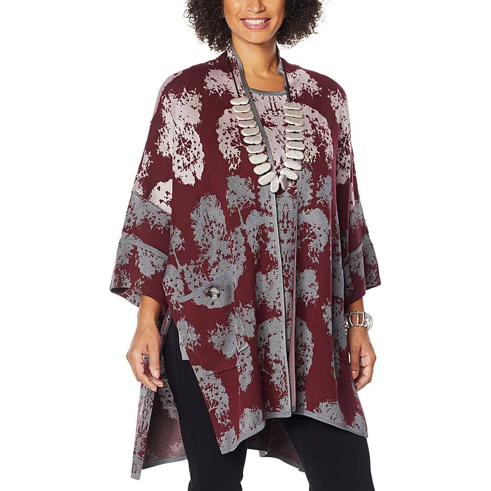 Red Jacquard Kimono S116268