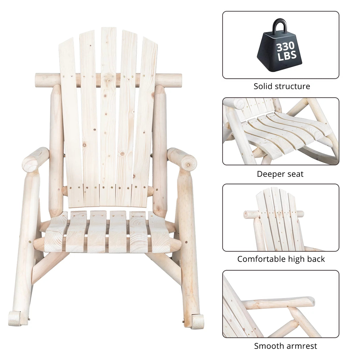 Fir Wood Rocking Chair W82393