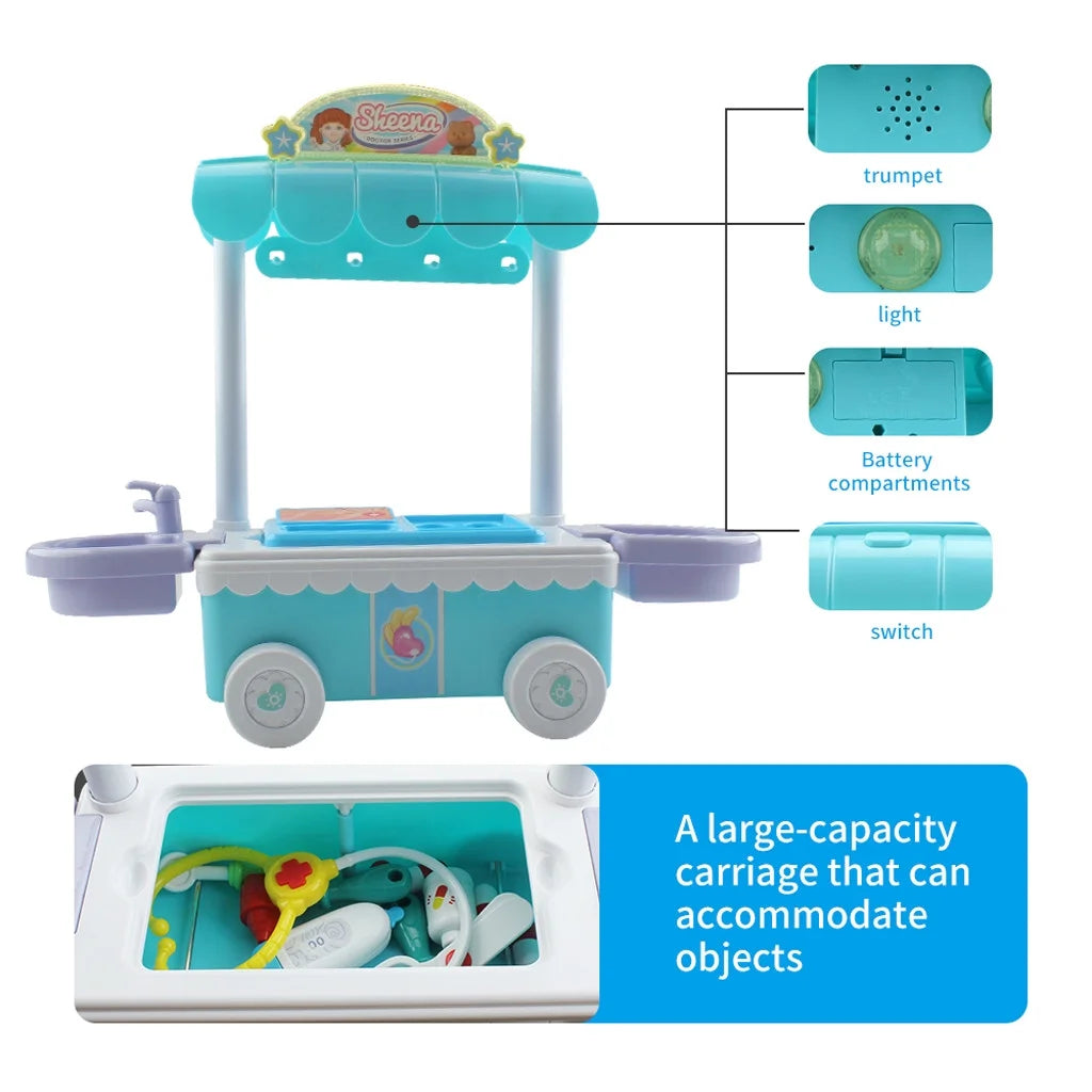 Doctor Kit Surgical Car with Music Kids Play House Educational Role Play Toy T581803