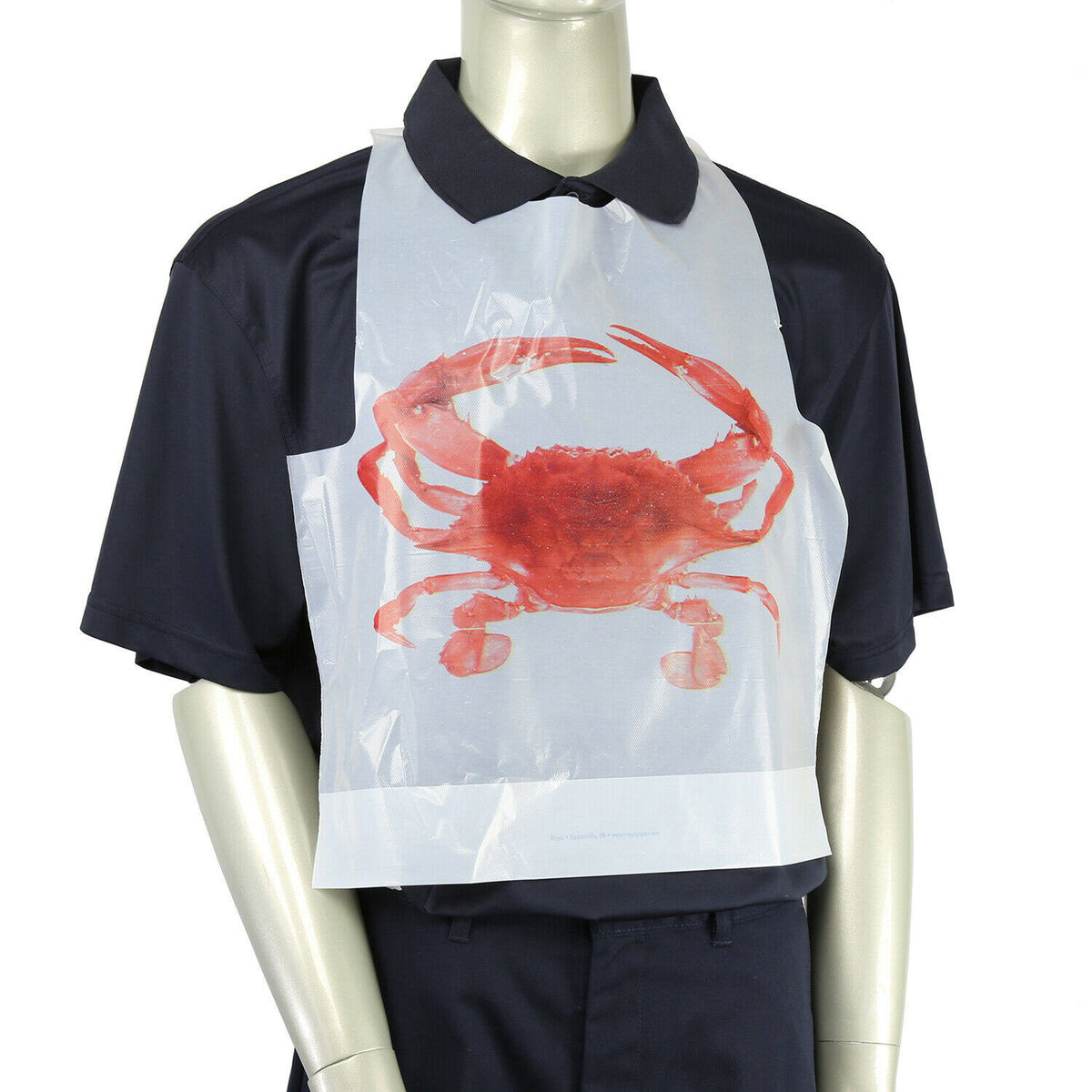 Adult Poly Bibs with Crab Design Package of 500 N6570