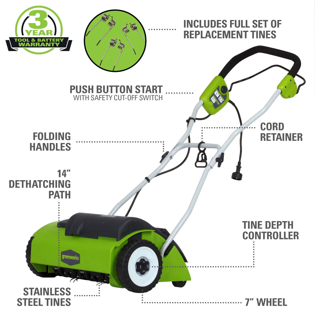 14 Amp Corded Electric Dethatcher Z318