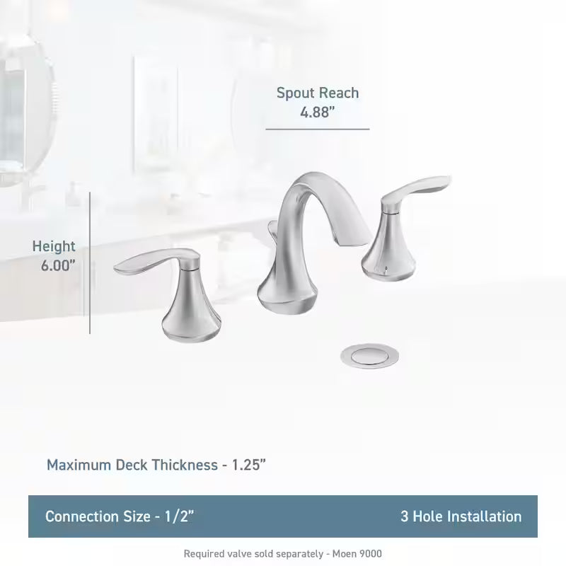 2-Handle Bathroom Faucet Trim Kit in Chrome T21573