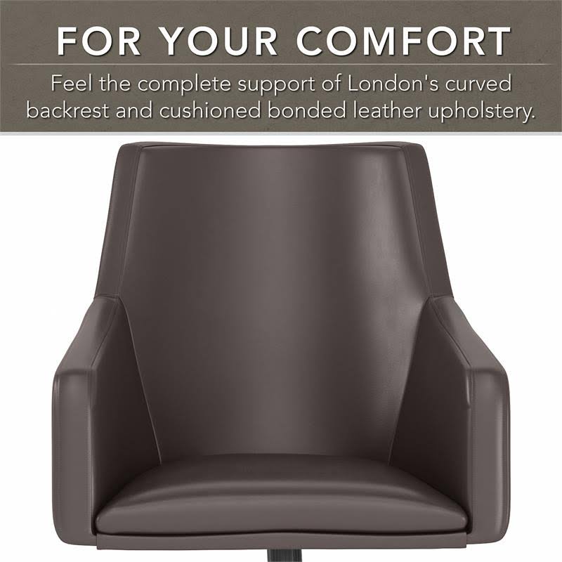 Brown Leather Box Chair P326625