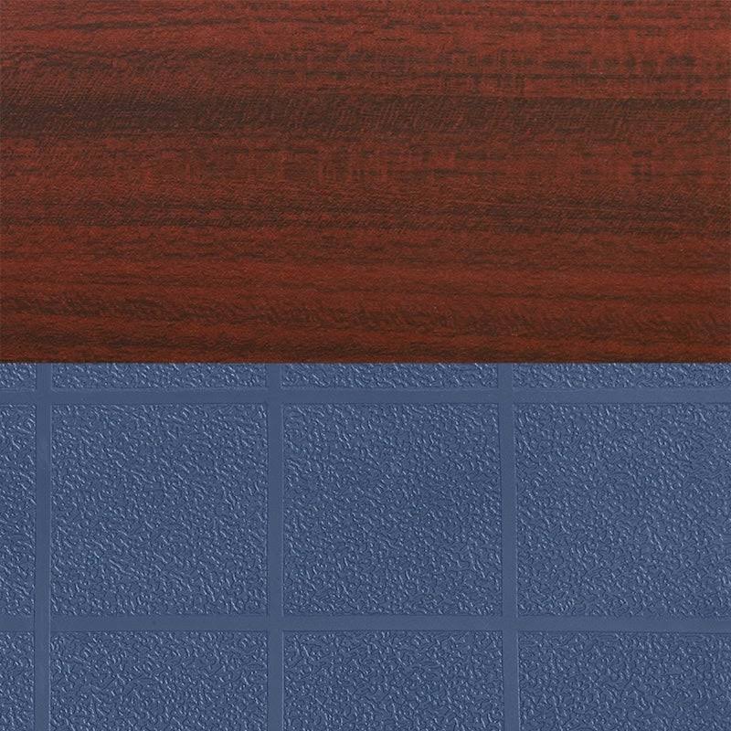 72x22 x 30x22 Height Adjustable Classroom Table - Mahogany & 2 Stack Chairs - Black Y587