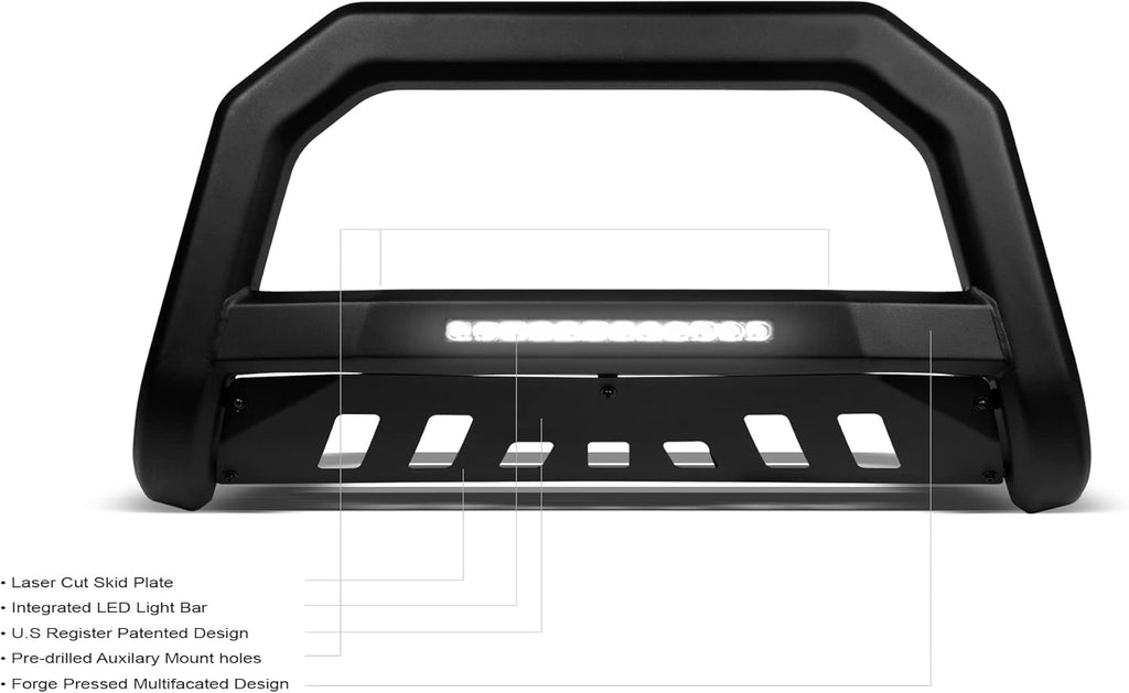 Matte Black LED Bull Bar R28065