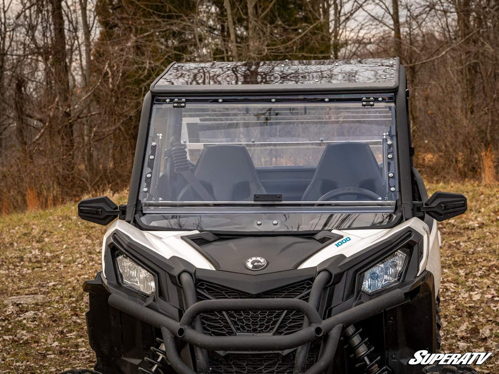 Flip Windshield for Can-Am Maverick Trail 800/1000, 1/4" Clear Scratch Resistant Polycarbonate E19724